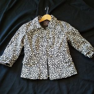 B&W Animal print blazer